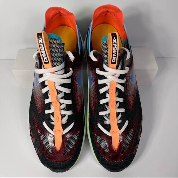 NIKE N110 D/MS/X DIMSIX FLYKNIT MENS RUNNING SHOES SIZE 10 BLACK BLUE RED NEW - Picture 2 of 10